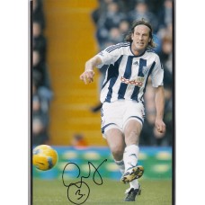 Signed photo of Jonas Olsson the West Bromwich Albion footballer.